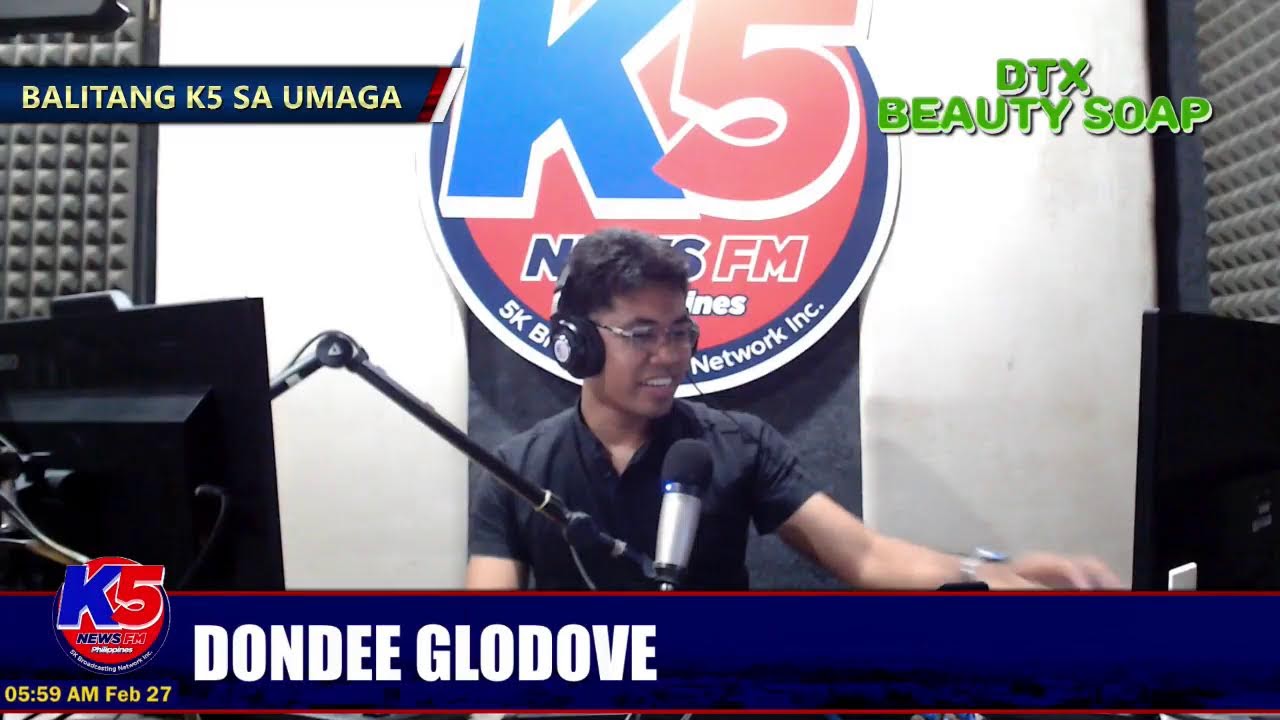 K5 News FM Bayawan Digital News Live Stream | Balitang K5 Sa Umaga hosted by K5 Dondee Glodove