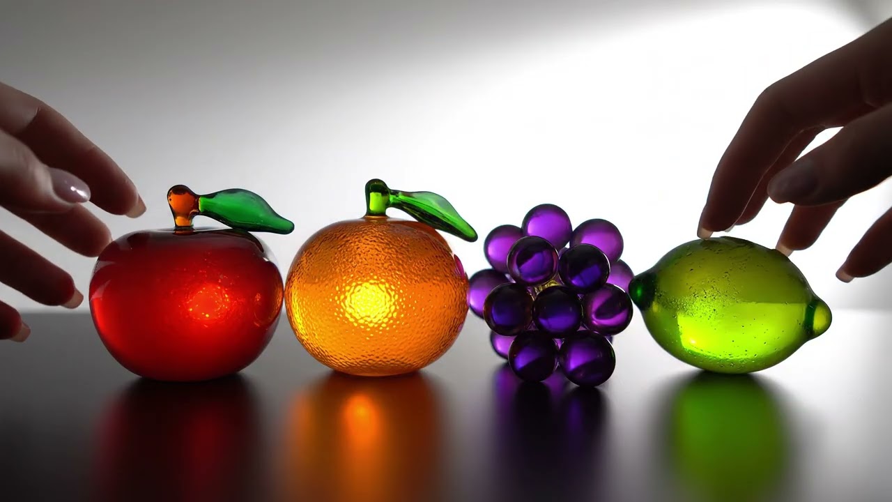 Crystal Clear Glass Fruit Tapping 🍎🍊🍇🍏 Ultimate Tingle (ASMR)