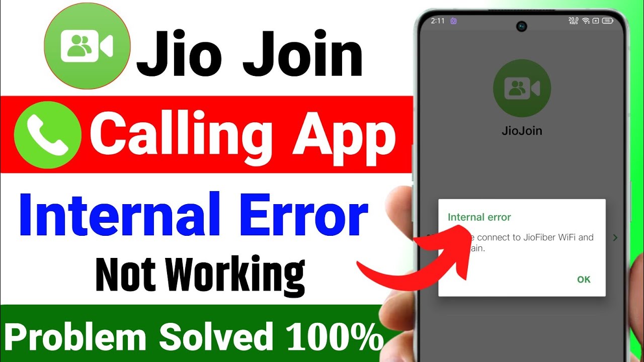 jio join app internal error problem | how to fix internal error in jiojoin | jiojoin connect 