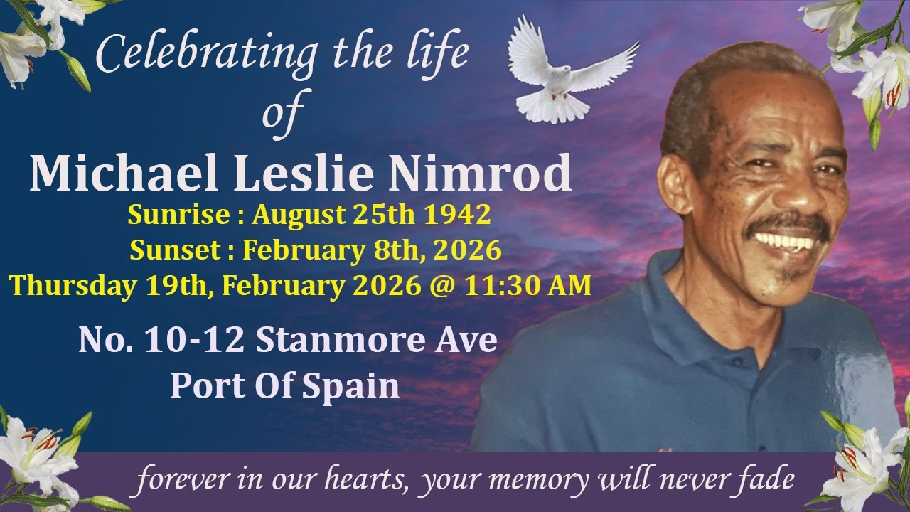 In Loving Memory of Michael Leslie Nimrod Live Stream  February 19th 2026 at 11:30 A.M