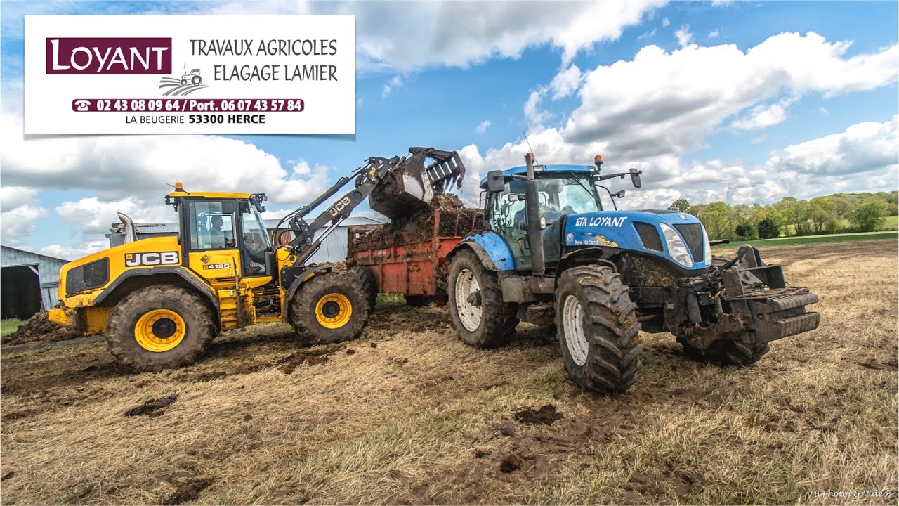 JCB 419 S & Sodimac - Épandage de fumier 2019/ ETA Loyant
