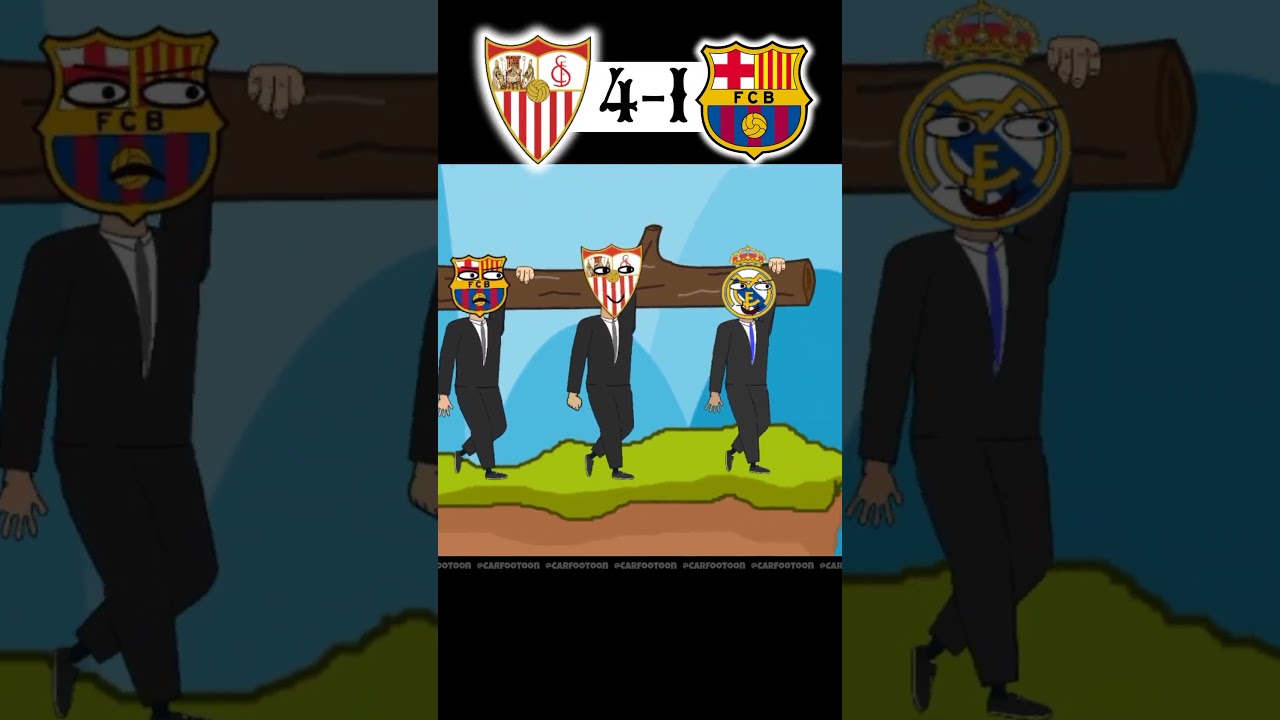Highlights sevilla vs bar&ccedil;a 4-1 😅😅⚽️