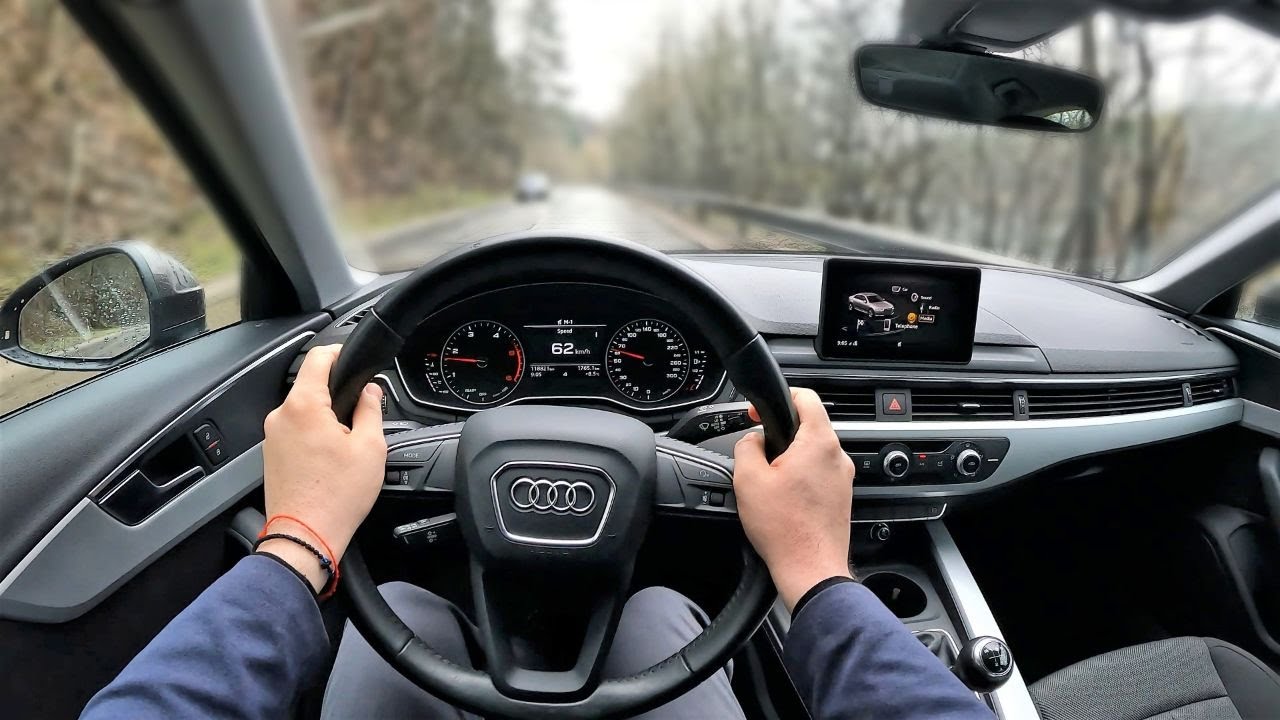 2017 AUDI A4 sedan 2.0l TDI 122HP | POV Test Drive | Fuel consumption info