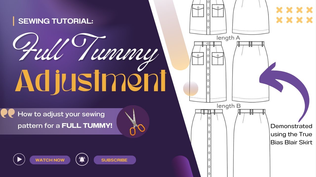 ‼️Sew How To: Full Tummy Adjustment | Feat. True Bias Blair Skirt