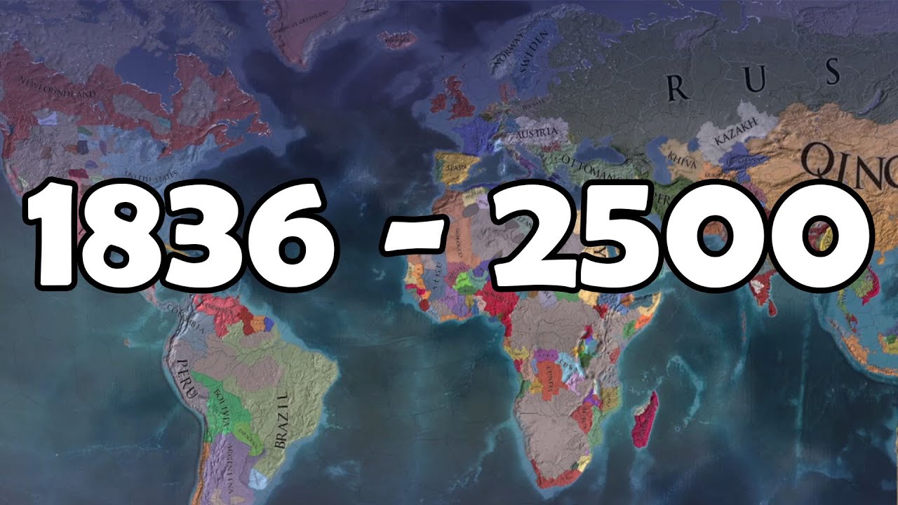 EU4: 1836 to 2500 Year Timelapse AI Only (Lucky Random)