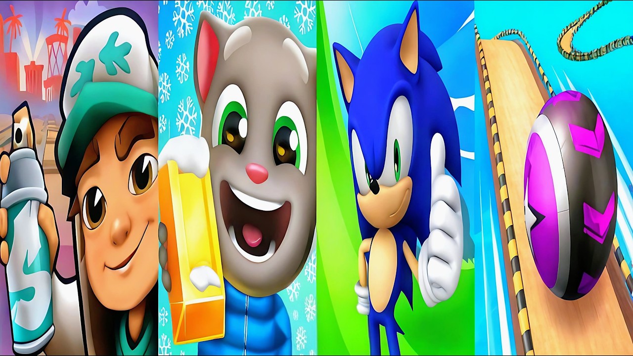 Subway Surfers : Winter Xtreme 2026 🆚 Talking Tom Gold Run 🆚 Sonic Dash 🆚 Going Balls Gameplay