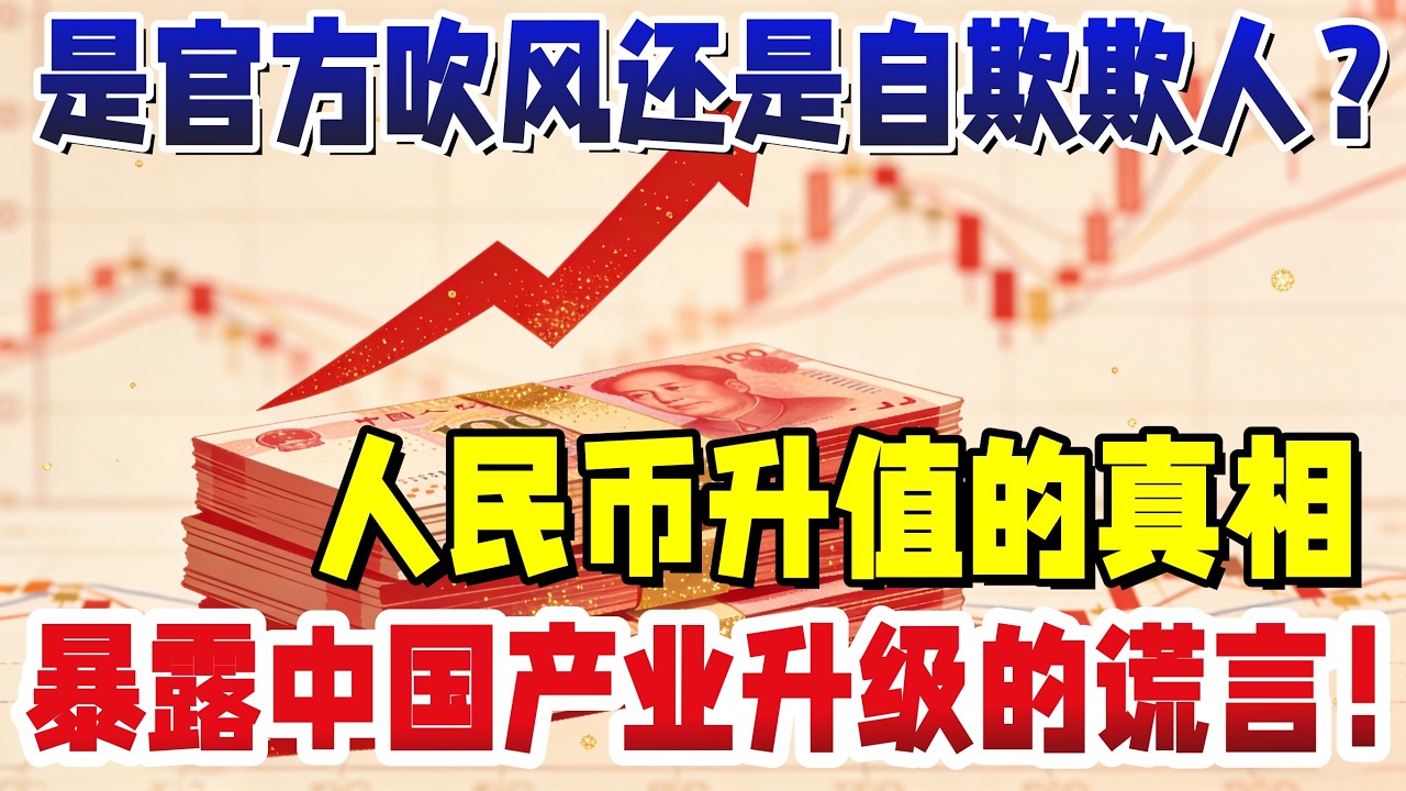 是官方吹风还是自欺欺人？人民币升值的真相，暴露中国产业升级的谎言，人民币升值为何成了中国经济的“催命符”