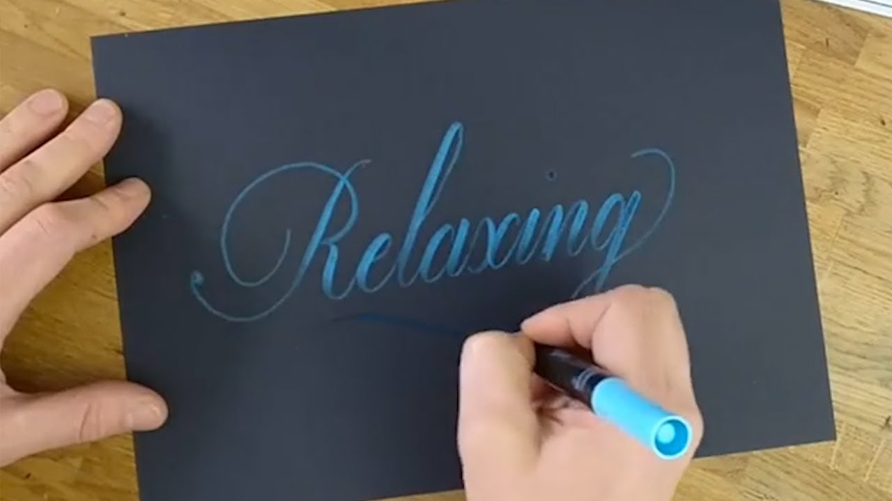 Script Calligraphy with a Crayola Marker - Compilation
