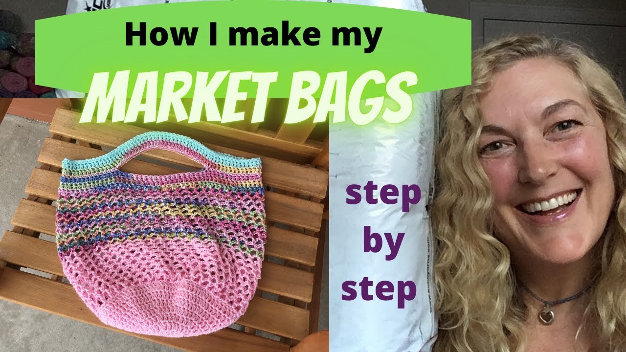 Crochet Market Bag Free Pattern - Beginner Crochet Project Tutorial