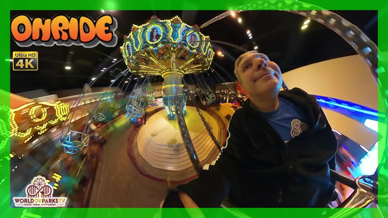 Plopsa Indoor Hasselt - De K3 Zweefmolen (Onride POV) K3 Kettenkarussell Fahrgeschäft – Wave Swinger