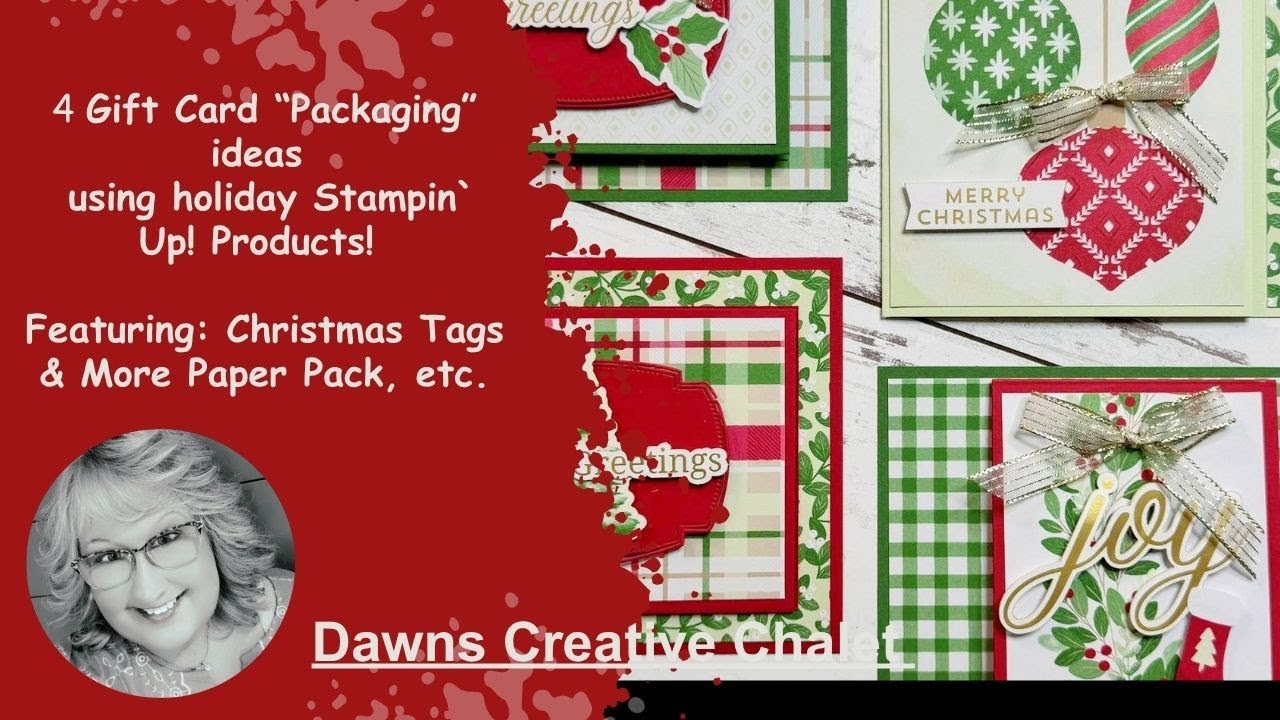 REPLAY FB Live #211 - 4 holiday gift card holders - #diy #stampnup #giftcards #christmas #holiday