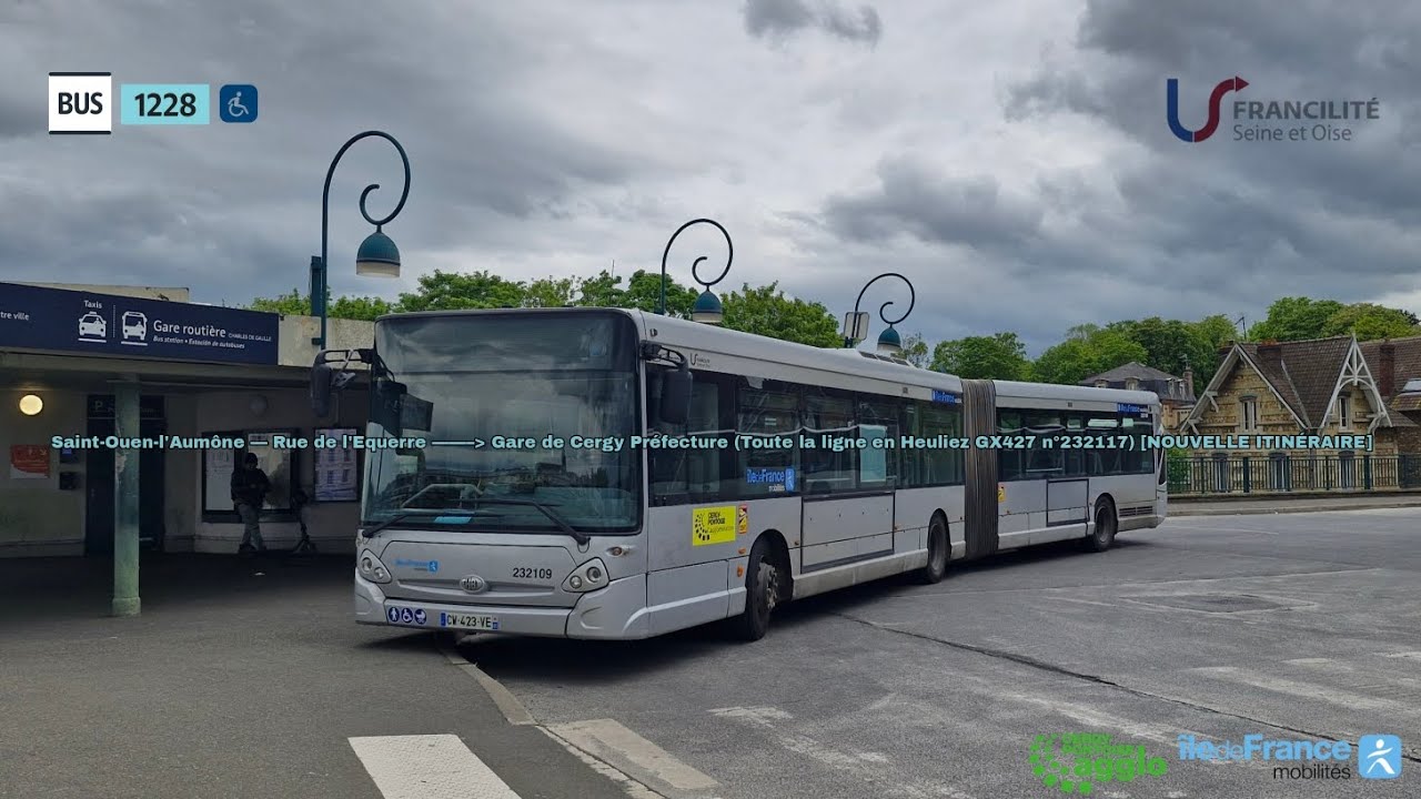 [Ligne 1228 Francilité Seine et Oise] GX427 n°232117 – Rue de l'Equerre à Gare de Cergy Préfecture