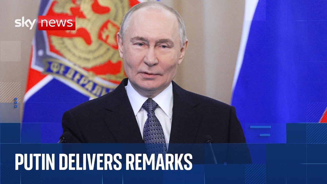 Russian President Vladimir Putin speaks at forum