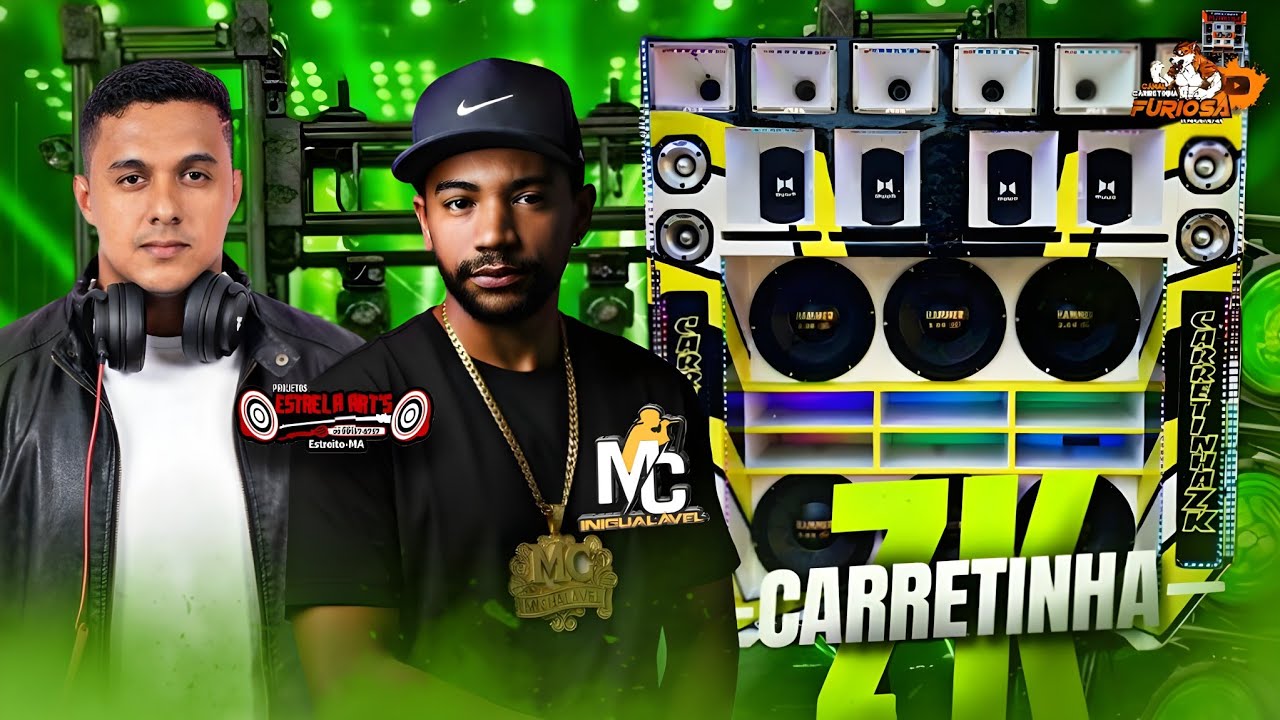 CD AO VIVO CARRETINHA ZK REPERTÓRIO EXCLUSIVO DJ ESTRELA ARTES E MC INIGUALÁVEL 