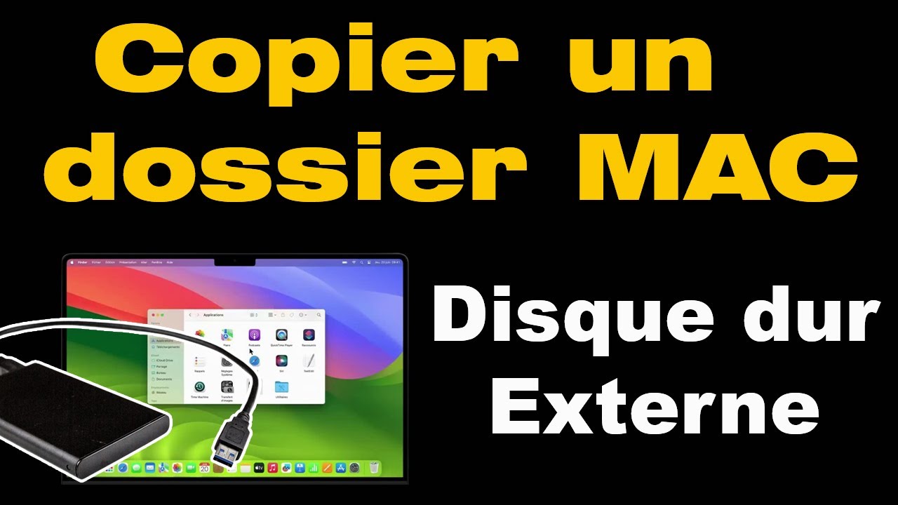 Comment copier un dossier mac sur un disque dur externe