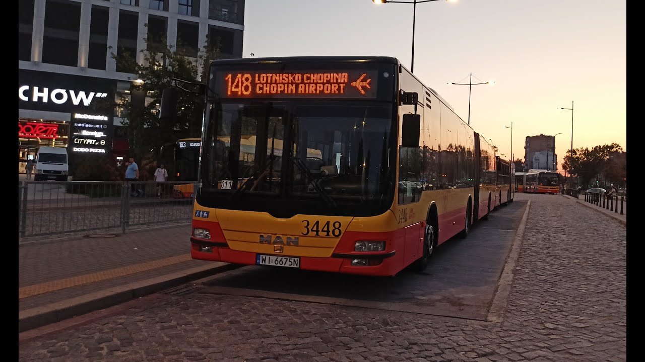 MAN NG363 Lion's City G #3448 MZA Warszawa na 011/148 (dziwadło)