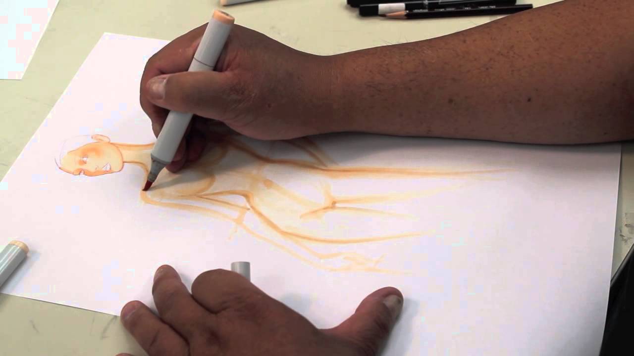 Skin-tone Tutorial Using Copic Markers by Paul Keng