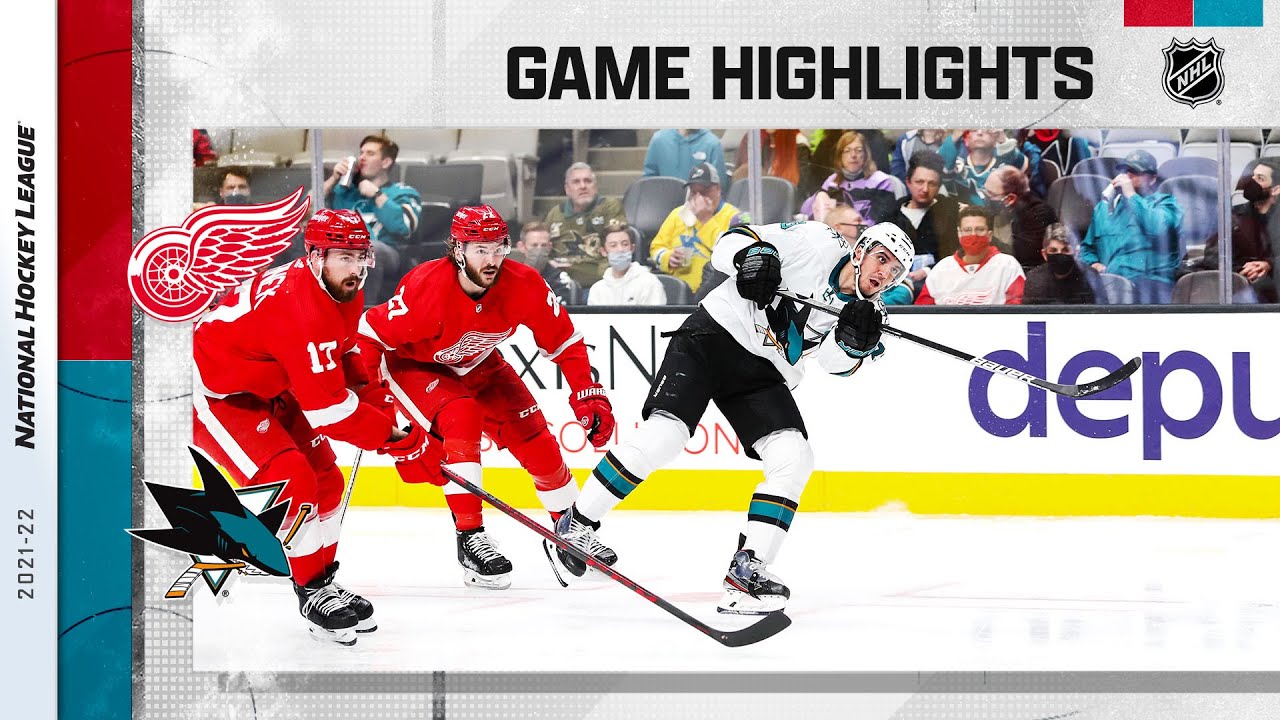 Red Wings @ Sharks 1/11/22 | NHL Highlights