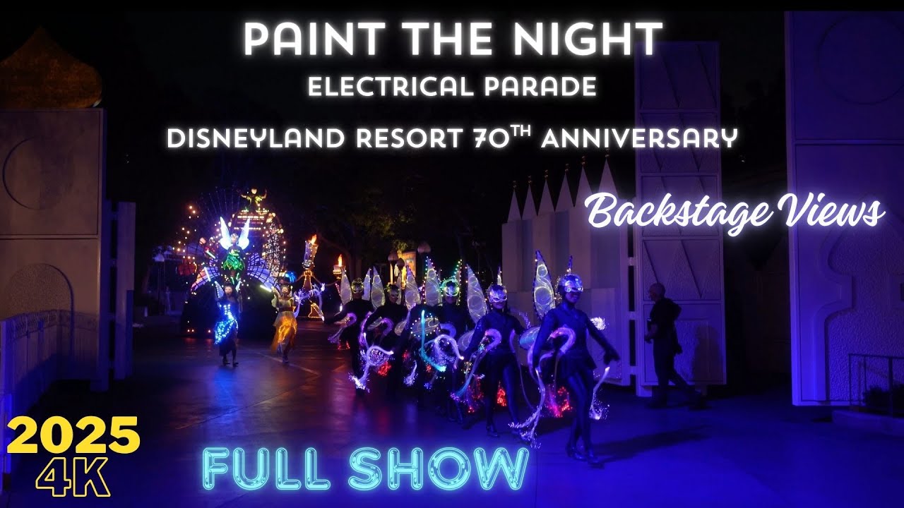 4K Paint the Night Electrical Parade - It's a Small World Parade Gate - Disneyland Resort - 8/8/2025