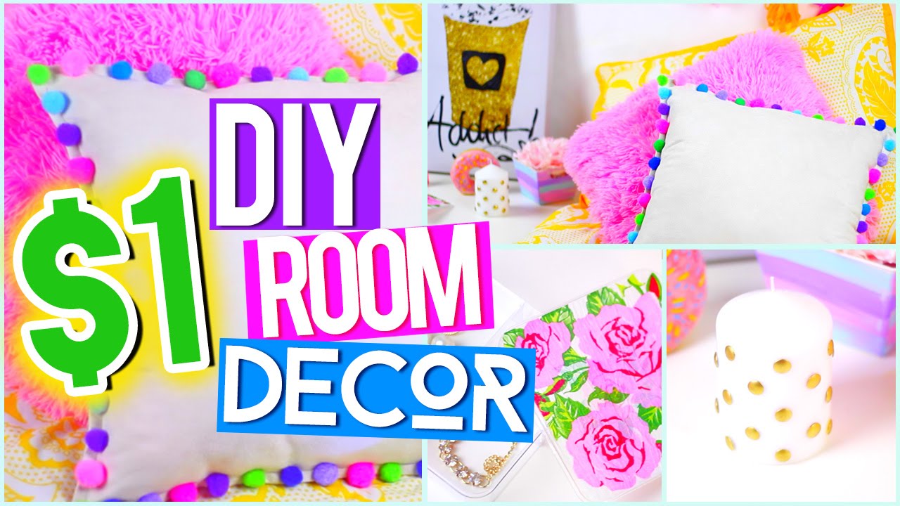 DIY $1 ROOM DECOR &hearts; Tumblr Pinterest Inspired