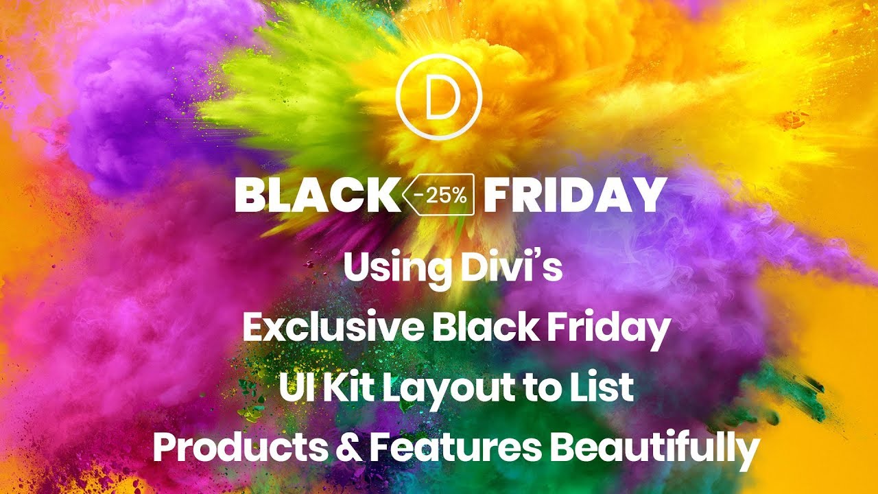 Using Divi&rsquo;s Exclusive Black Friday UI Kit Layout to List Products & Features Beautifully