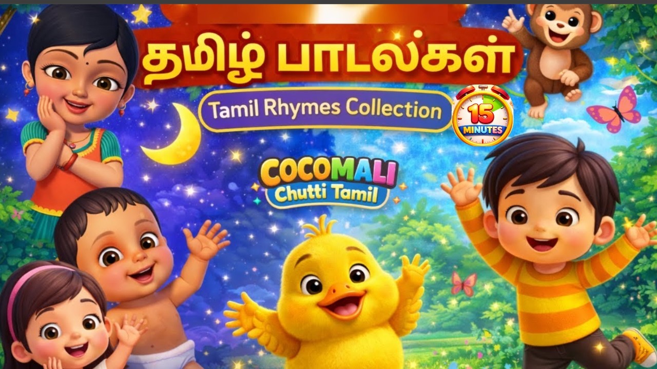 15 min Tamil Rhymes for Kids #tamilkidschannel #tamilrhymes #nurseryrhymestamil #tamilrhymesforkids