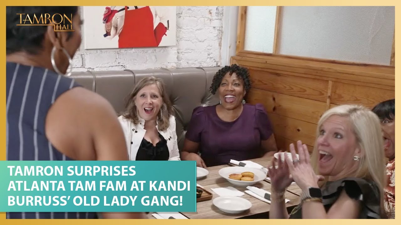 Tamron Surprises Atlanta Superfans at Kandi Burruss’ Old Lady Gang!