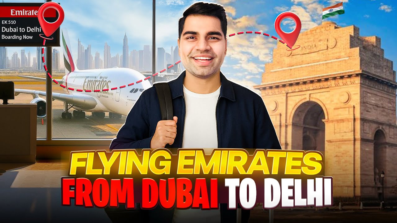 Flying Emirates from Dubai to Delhi 🇦🇪➡️🇮🇳 | Airport to Landing Full Vlog