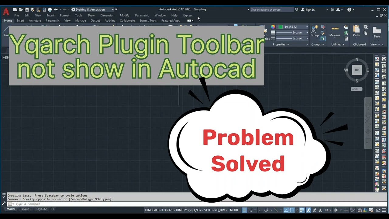 Yqarch Plugin Toolbar not show in Autocad | Restore Yqarch plugin Toolbar | #autocad #architecture