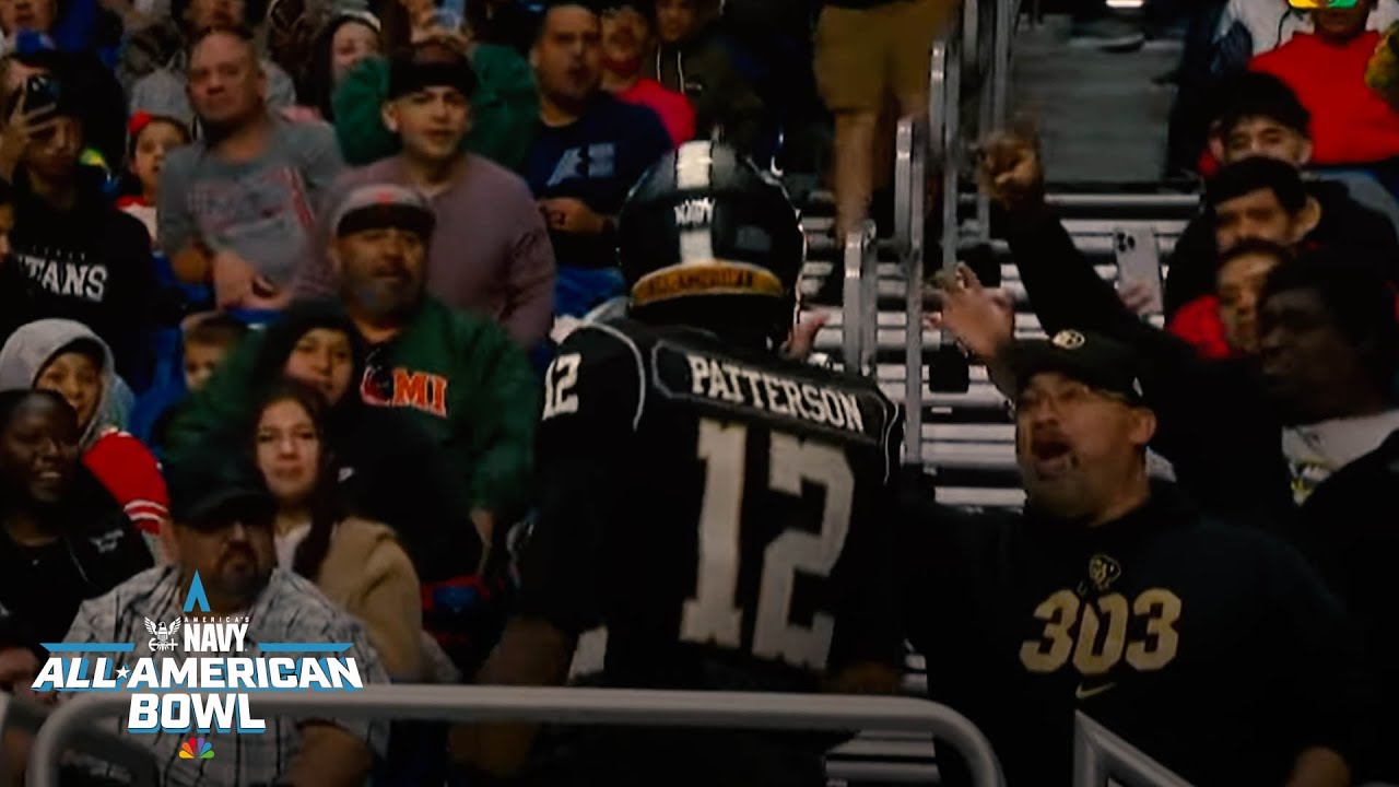 Sequel Patterson sprints to celebrate with fans after TD | Navy All-American Bowl 2026 | NBC Sports