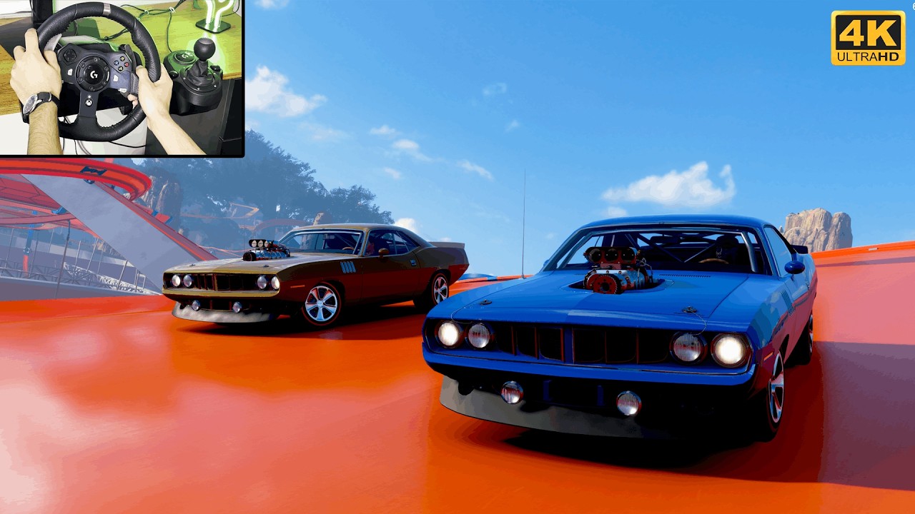 Forza Horizon 5 Hot wheels racing | Steering wheel gameplay