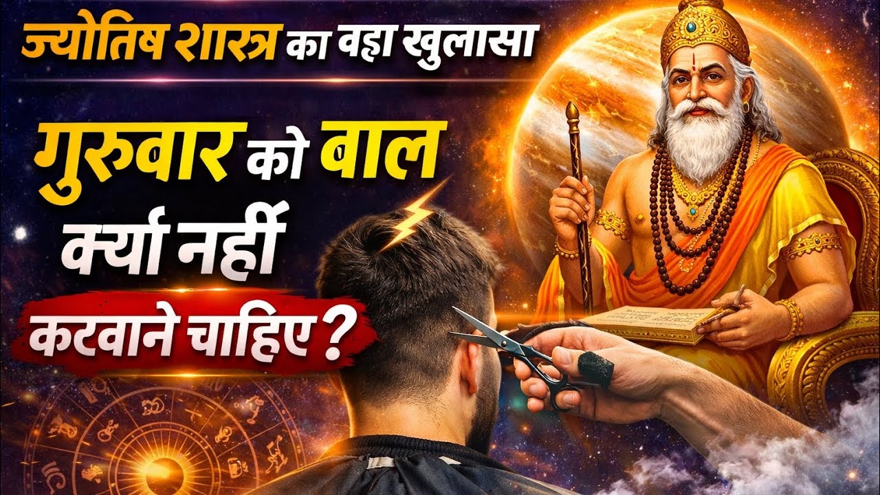 “⚡ ज्योतिष शास्त्र का बड़ा खुलासा – गुरुवार को बाल क्यों नहीं कटवाने चाहिए?”⚠️ 