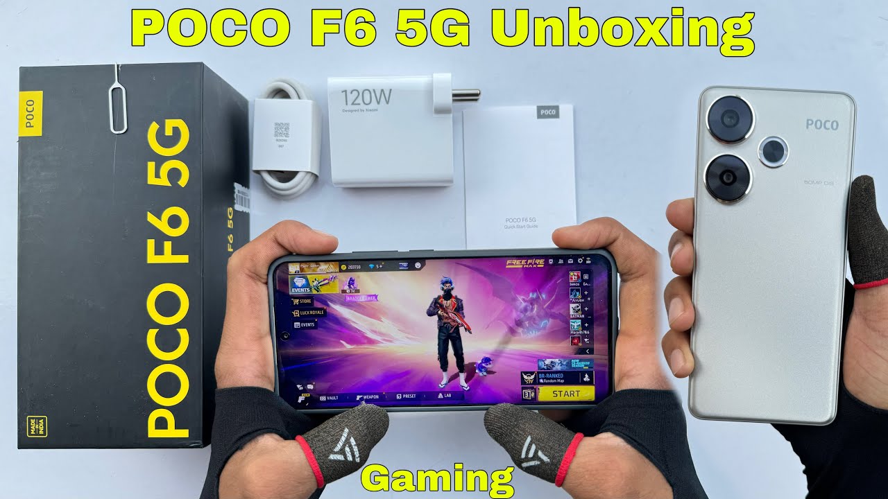 Poco F6 5G unboxing and gaming test and all features Snapdragon 8s Gen 3 CPU, 50MP Sony Camera