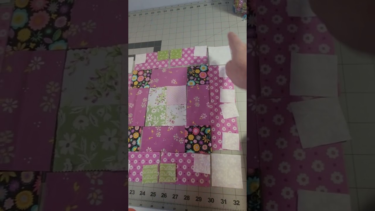 Auditioning fabric for the last flower