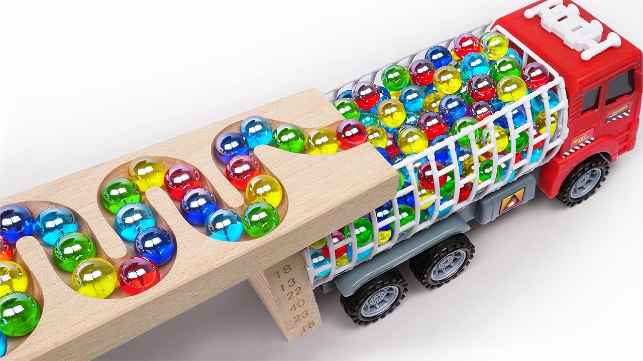 Marble Run Race ☆ HABA Slope, Dump Truck & Garbage Trucks & Ambulance & vehicles Full Compilation #4