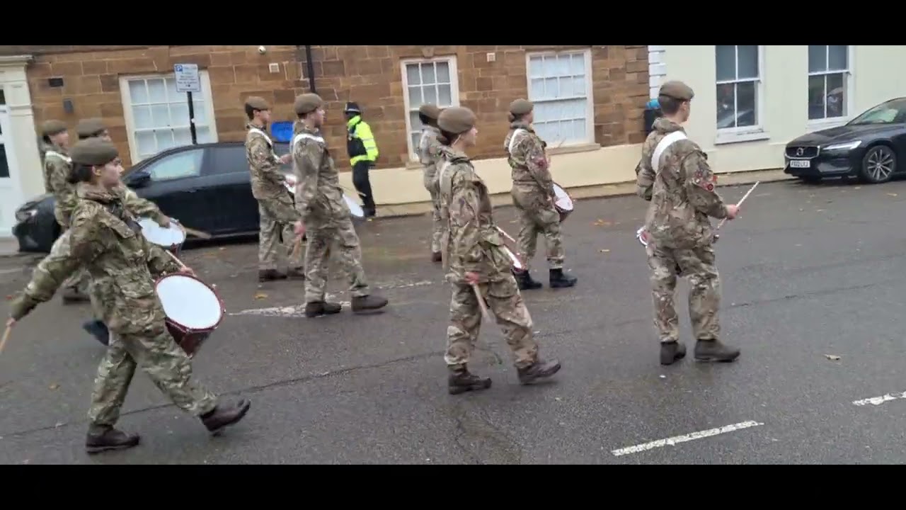REMEMBRANCE SUNDAY NORTHAMPTON 12/11/2023 ARMY CADET PARADE