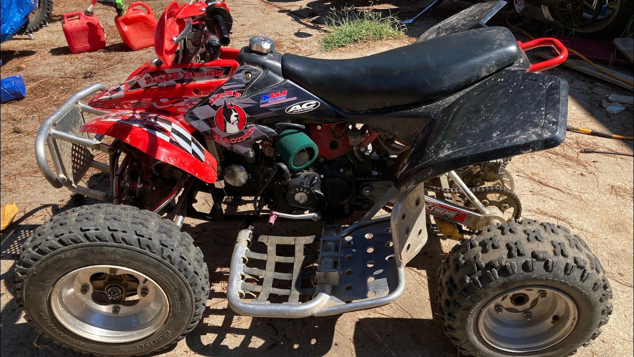 Found a unicorn extreme typhoon 125 race quad works shocks fmf power core 4 !! After market parts