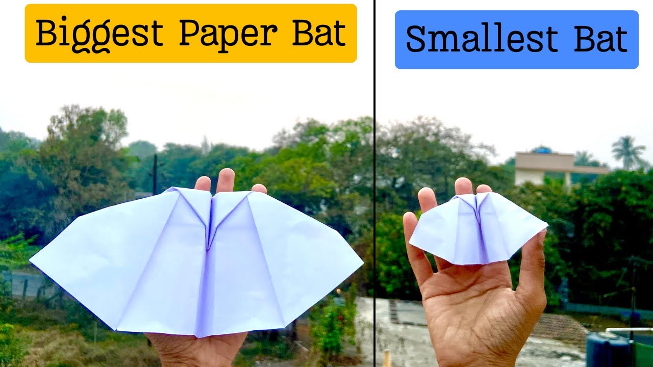 Smallest paper bat vs biggest paper bat