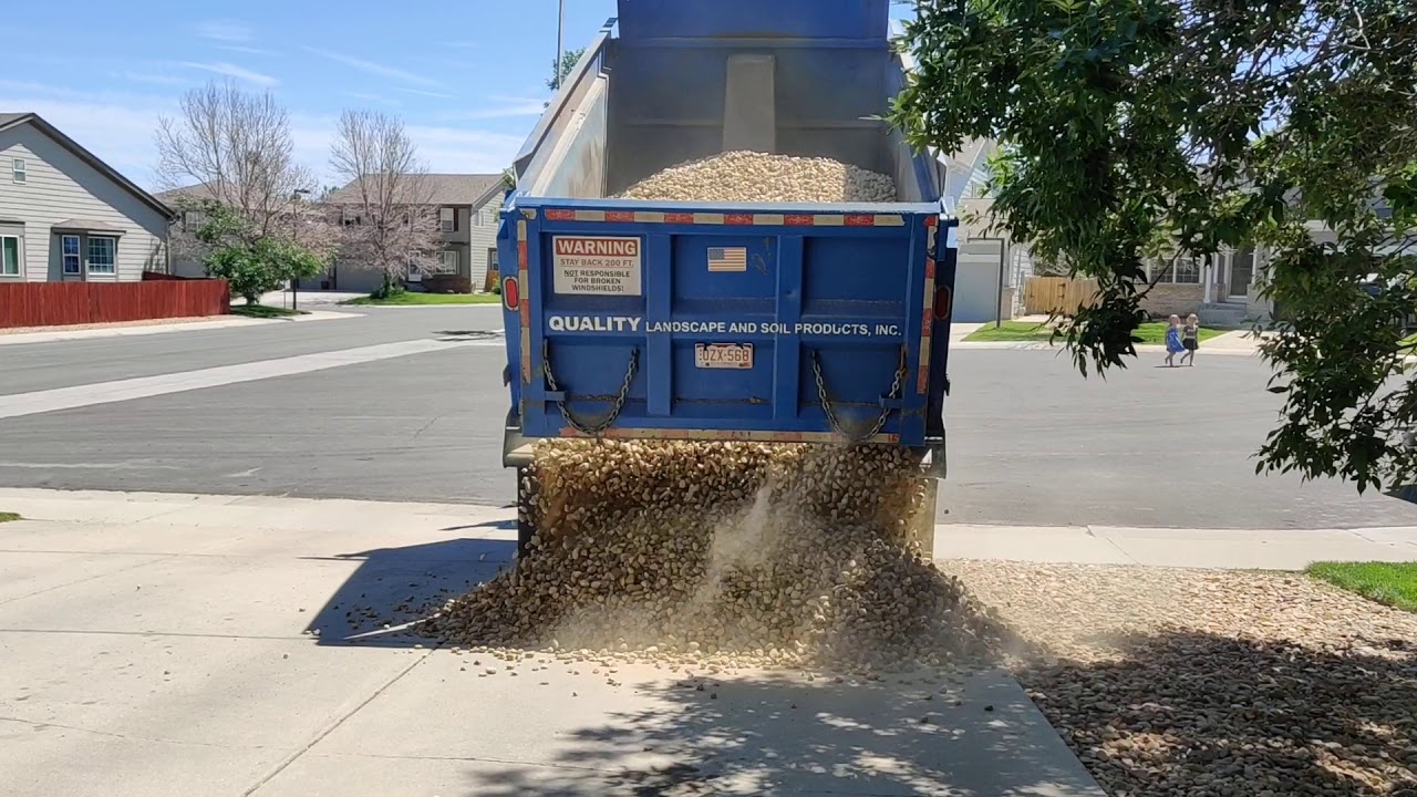 7 tons of river rock delivered
