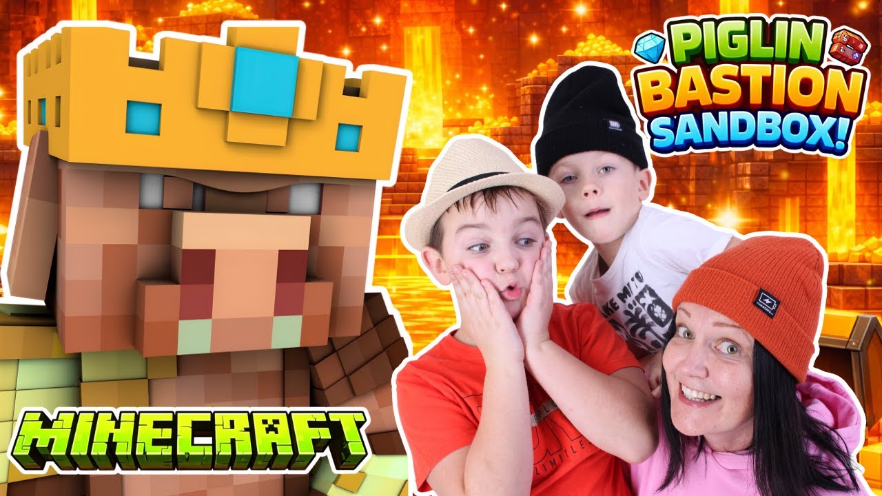 Игра в Minecraft: Бастион свиней, песочница | Детские игры с Имой и Джесси