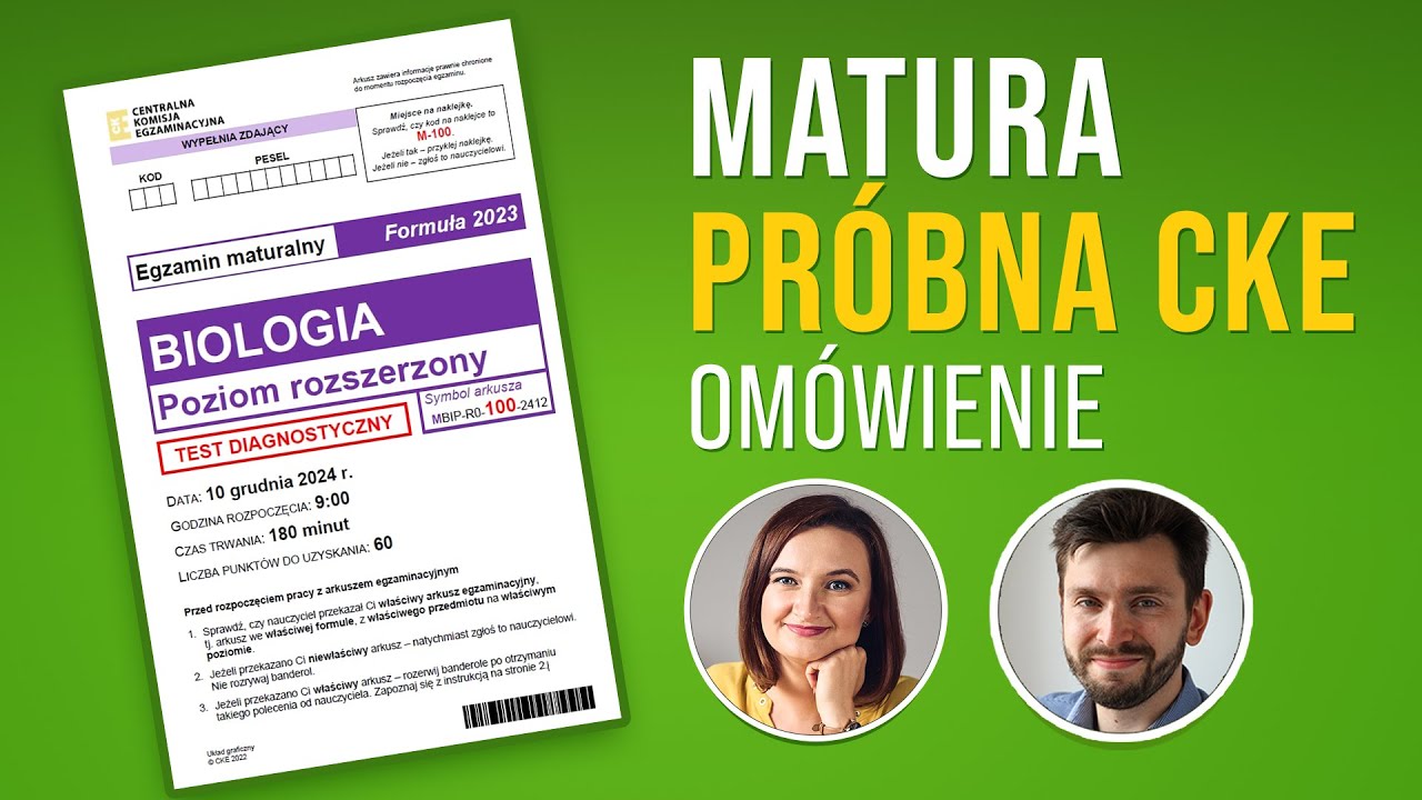 Omówienie matury próbnej z biologii od CKE.
