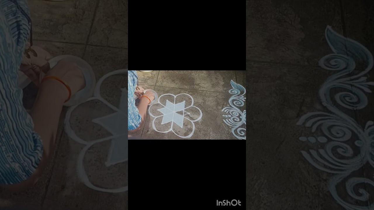 Simple rangoli design #shorts #trending #rangoli design #kolam #viral 