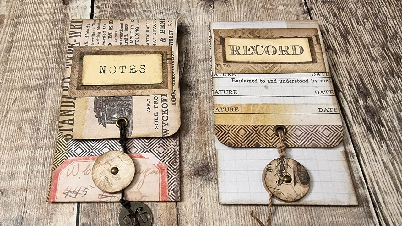 Flip up Notebook - Mini Journals & Notebooks -  Making Ephemera - Tim Holtz Project