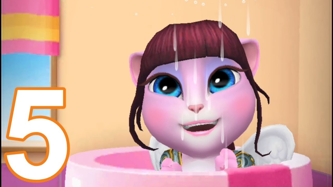 My Talking Angela Gameplay Walkthrough Part 5 level-5 - (iOS, Android)