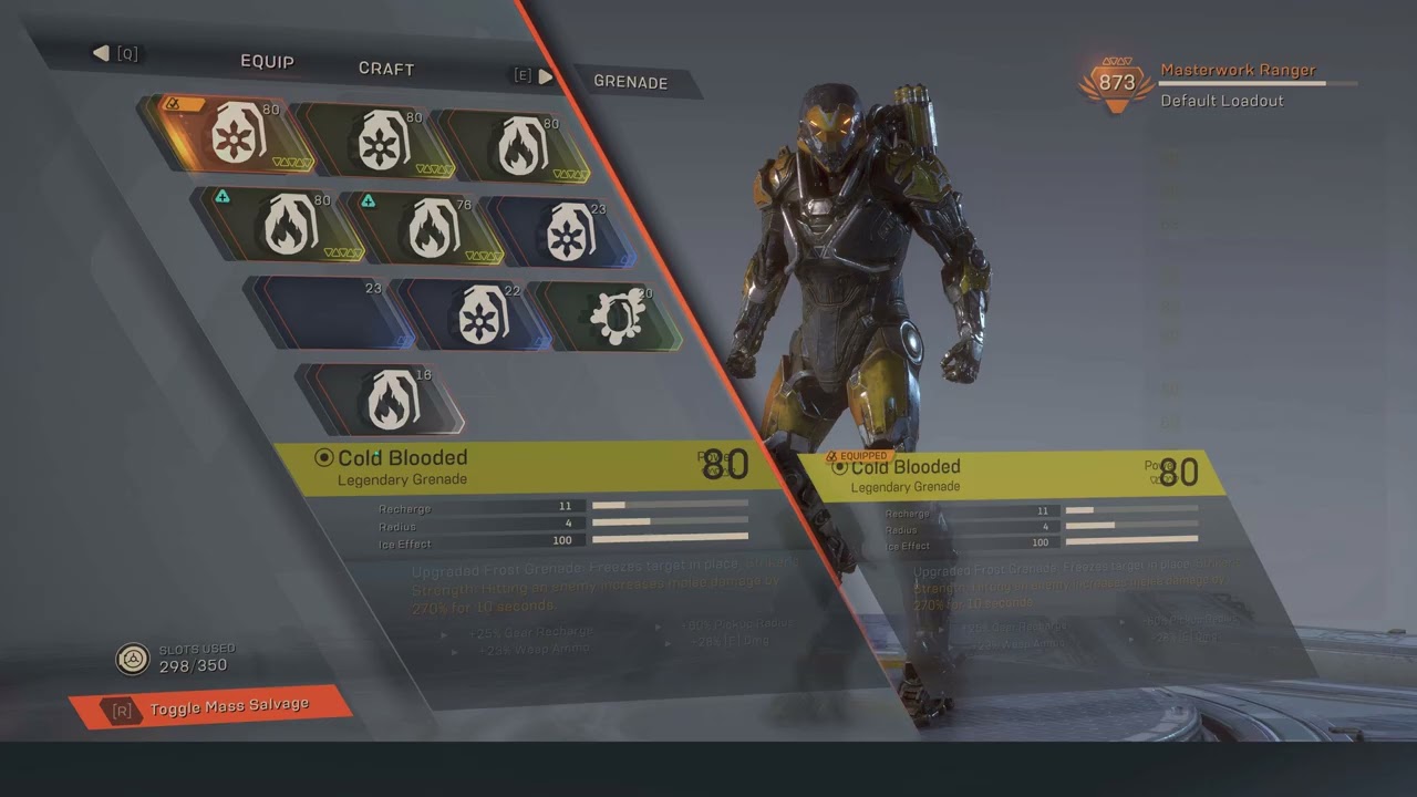 Anthem 8K HDR Masterwork Ranger Forge levelling up Fort Tarsis