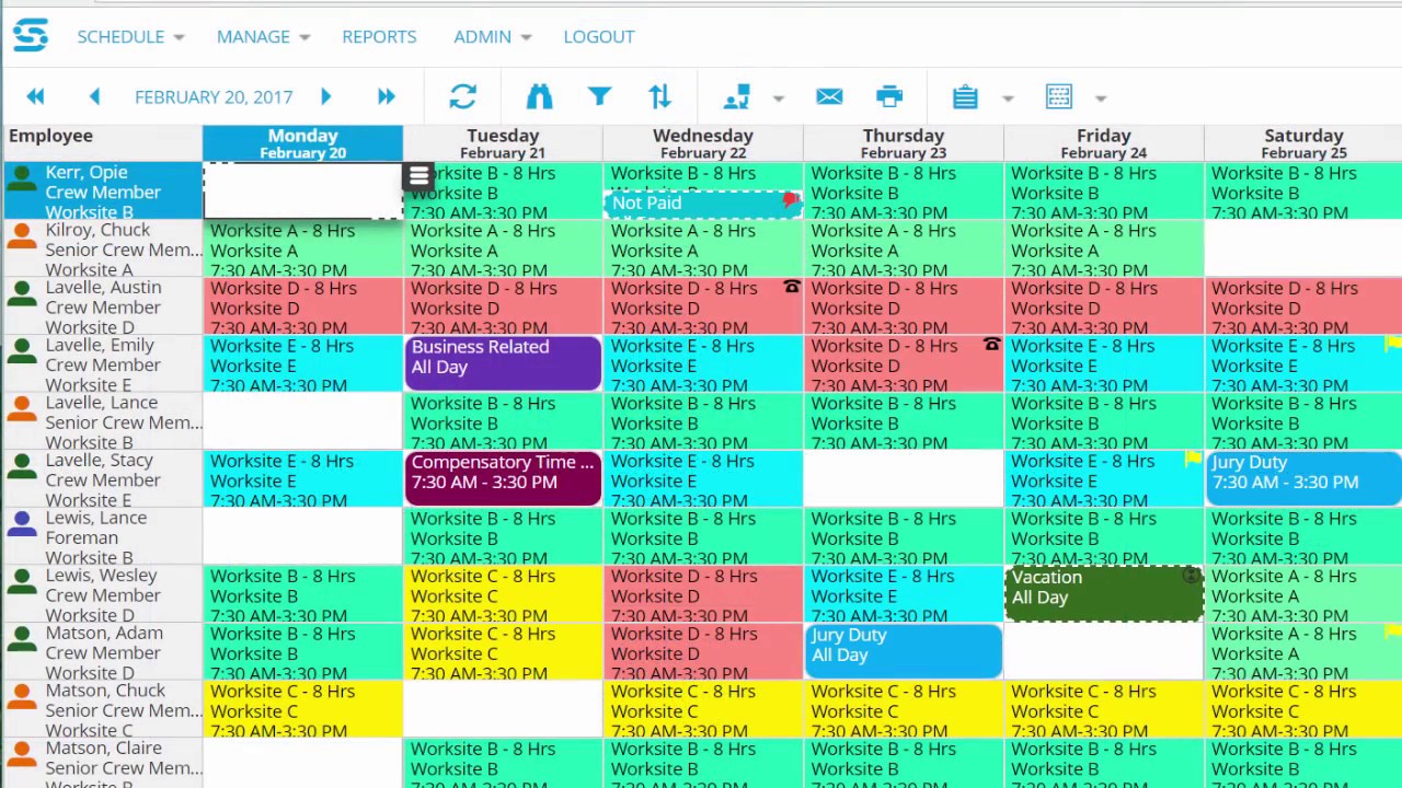 Construction Crew Scheduling Software