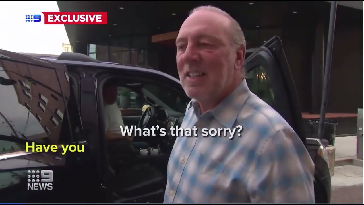 Brian Houston confronted in USA after Being Charged for concealing | Channel Nine | 10th August 2021