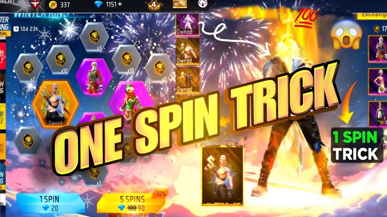 WINTER RING EVENT ONE SPIN TRICK FREEFIE || 🔥 FREEFIE RING EVENT SPIN ||