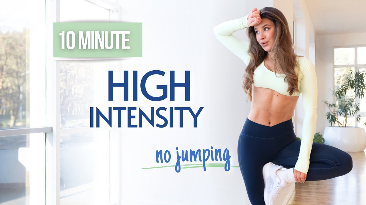 10 MIN No jumping HIIT High intensity low impact workout No equipment No repeat | Julia Mazur