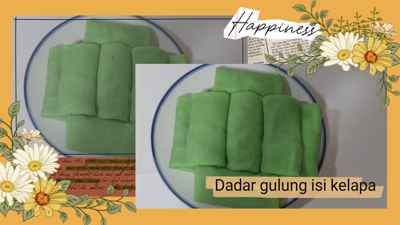 Resep dadar gulung isi kelapa hanya takaran sendok ||anti sobek